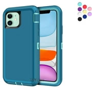 Entronix Heavy Duty Case Compatible with iPhone 11, Shockproof Hard Cover, Teal Blue