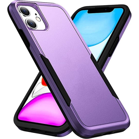Entronix Heavy Duty Case Compatible with iPhone 11, Slim Hard Cover, Purple