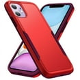 thumbnail image 1 of Entronix Heavy Duty Case Compatible with iPhone 11, Slim Hard Cover, Red, 1 of 6