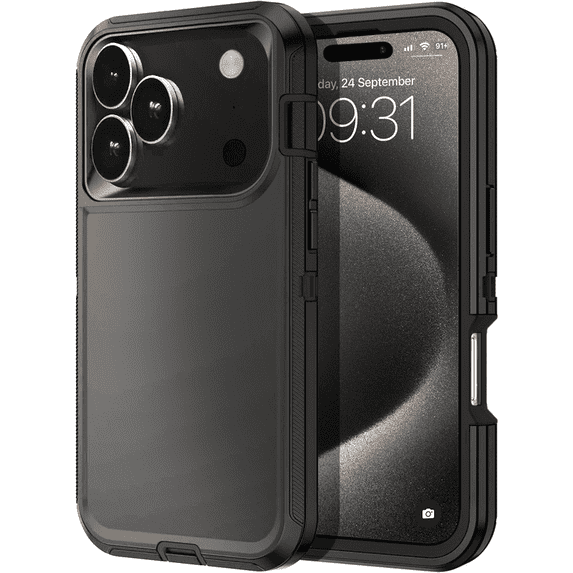 Entronix Heavy Duty Case Compatible with iPhone 17 Pro Max and iPhone 18 Pro Max, Shockproof Hard Cover, Black
