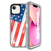 Entronix Heavy Duty Case Compatible with iPhone 17e, Shockproof Dustproof Hard Cover, USA Flag