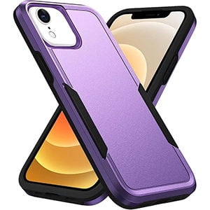 Entronix Heavy Duty Case Compatible with iPhone XR, Hybrid Hard Cover, Purple