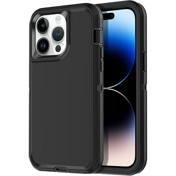 Entronix Heavy Duty Case Designed for Apple iPhone 16 Pro, Triple Layer Protection Shockproof Dropproof Dustproof Anti-Scratch Phone Case Cover for Apple iPhone 16 Pro, Black