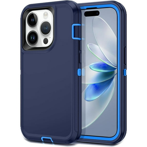 Entronix Heavy Duty Case Designed for Apple iPhone 16 Pro, Triple Layer Protection Shockproof Dropproof Dustproof Anti-Scratch Phone Case Cover for Apple iPhone 16 Pro, Navy