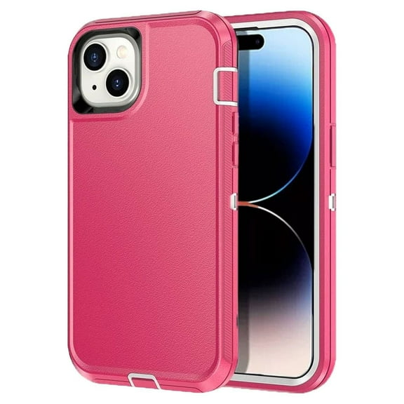 Entronix Heavy Duty Case Designed for Apple iPhone 16, Triple Layer Protection Shockproof Dropproof Dustproof Anti-Scratch Phone Case Cover for Apple iPhone 16, Hot Pink