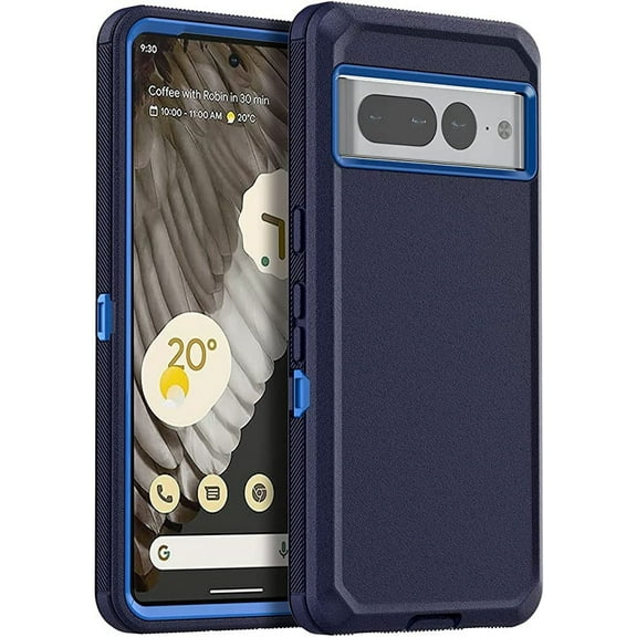 Entronix Heavy Duty Case Designed for G Pixel 7 Pro Shockproof Triple Layer Rugged Case, Blue