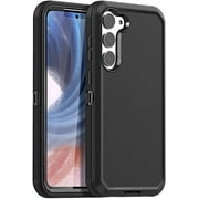 Entronix Heavy Duty Case Designed for Galaxy S23 Shockproof Triple Layer Rugged Case, Black
