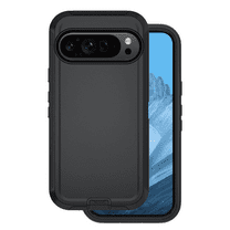 Entronix Heavy Duty Case Designed for Pixel 9 Pro XL Shockproof Triple Layer Rugged Case, Black