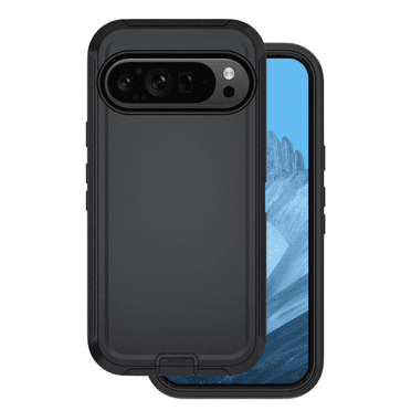 Entronix Heavy Duty Case Designed for Pixel 9 Pro XL Shockproof Triple Layer Rugged Case, Black