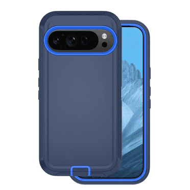 Entronix Heavy Duty Case Designed for Pixel 9 Pro XL Shockproof Triple Layer Rugged Case, Navy