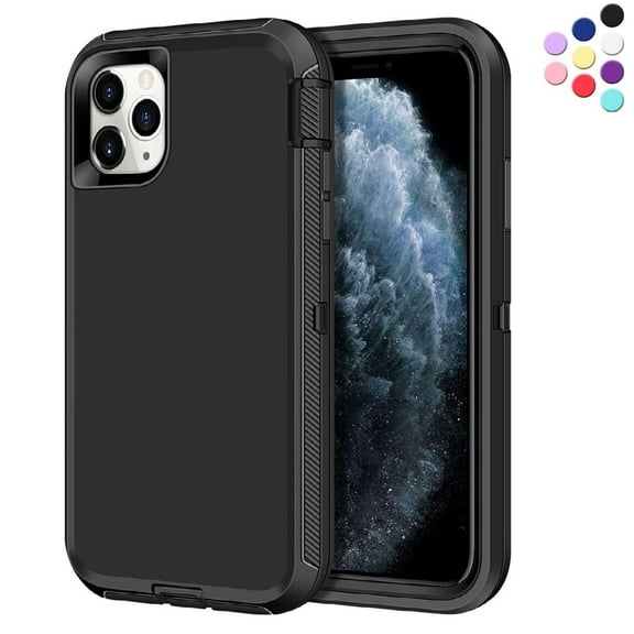 Entronix Mag-Safe Case for iPhone 11 Pro Max, Heavy Duty Shockproof Triple Layer Rugged Design, Black