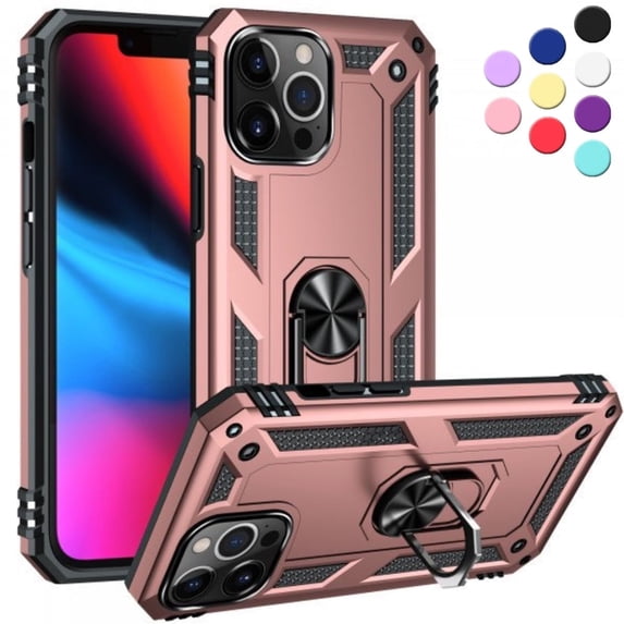 Entronix Heavy Duty Case Designed for iPhone 11 Pro, Rotating Ring Protective Cover, Pink