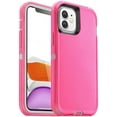 thumbnail image 1 of Entronix Heavy Duty Case Designed for iPhone 11 Shockproof Triple Layer Rugged Case, Pink, 1 of 7
