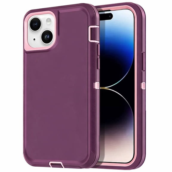 Entronix Heavy Duty Case Designed for iPhone 13 Mini, Shockproof Triple Layer Rugged Case (Purple)