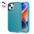 thumbnail image 1 of Entronix Heavy Duty Case Designed for iPhone 13 Mini, Shockproof Triple Layer Rugged Case (Teal), 1 of 7