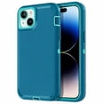 thumbnail image 1 of Entronix Heavy Duty Case Designed for iPhone 13 Mini, Shockproof Triple Layer Rugged Case (Teal), 1 of 5