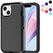 Entronix Heavy Duty Case for iPhone 13, Shockproof Triple Layer Rugged Design, Black