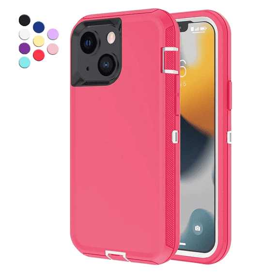 Entronix Heavy Duty Case Designed for iPhone 13 Shockproof Triple Layer Rugged Case, Pink