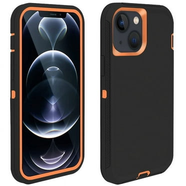 Entronix Heavy Duty Case Designed for iPhone 14 Plus Shockproof Triple Layer Rugged Case (Orange)