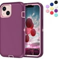 thumbnail image 1 of Entronix Heavy Duty Case Designed for iPhone 14 Plus Shockproof Triple Layer Rugged Case (Purple), 1 of 6