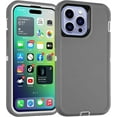 thumbnail image 1 of Entronix Heavy Duty Case Designed for iPhone 14 Pro Max Shockproof Triple Layer Rugged Case (Gray), 1 of 7