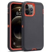 Entronix Heavy Duty Case Designed for iPhone 14 Pro Max, Shockproof Triple Layer Rugged Case Orange