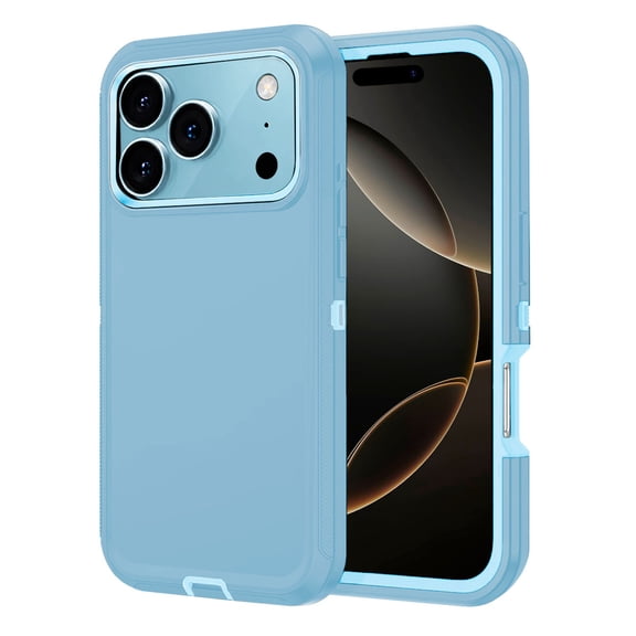 Entronix Heavy Duty Case Designed for iPhone 18 Pro / iPhone 17 Pro, Shockproof Hard Cover, Baby Blue