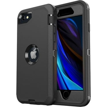 Entronix Heavy Duty Case Designed for iPhone 8 Shockproof Triple Layer Rugged Case, Black