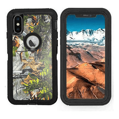 Entronix Heavy Duty Case Designed for iPhone X, Shockproof Triple Layer Rugged Case, Camo