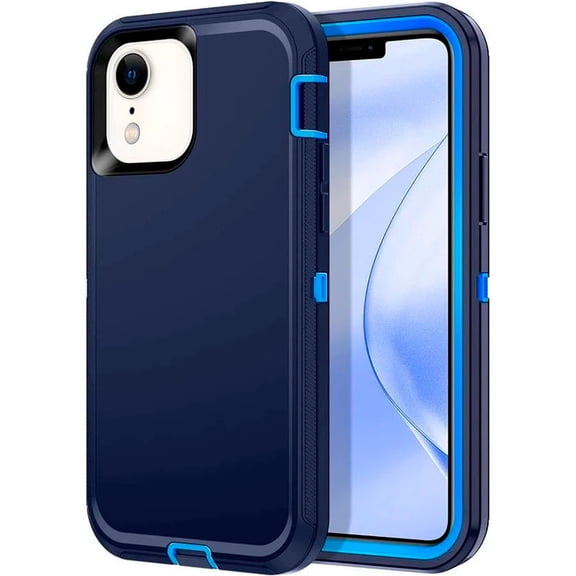 Entronix Heavy Duty Case Designed for iPhone XR Shockproof Dustproof Triple Layer Rugged Case, Blue