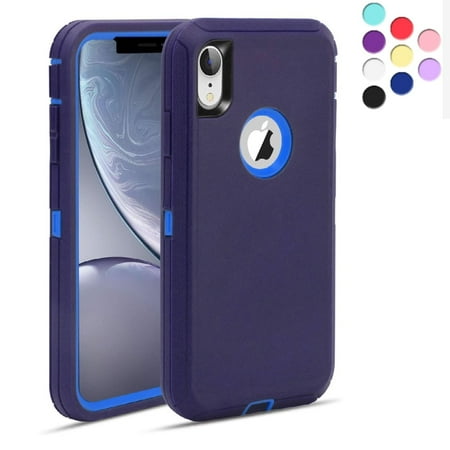 Entronix Heavy Duty Case Designed for iPhone XR Shockproof Dustproof Triple Layer Rugged Case, Blue