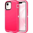 thumbnail image 1 of Entronix Heavy Duty Case Designed for iPhone XR Shockproof Dustproof Triple Layer Rugged Case, Pink, 1 of 9