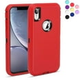 thumbnail image 1 of Entronix Heavy Duty Case Designed for iPhone XR Shockproof Triple Layer Rugged Case, Red, 1 of 9