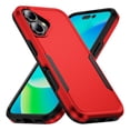 thumbnail image 1 of Entronix Heavy Duty Case Compatible with iPhone 16, Hybrid Hard Cover, Red, 1 of 7