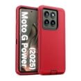 thumbnail image 1 of Entronix Heavy Duty Case Compatible with Moto G Power 2025, Shockproof Dustproof Protective Hard Cover, Red, 1 of 6