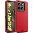 thumbnail image 1 of ENTRONIX Heavy Duty Case for Moto G Stylus (2025) Triple Layer Protective Rugged Cover, Red, 1 of 7