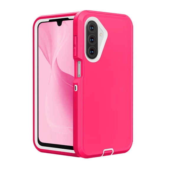 Entronix Heavy Duty Case for Galaxy A17, Shockproof Dustproof Dual Layer Protective Cover, Pink