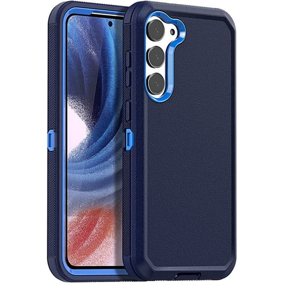 Entronix Heavy Duty Case Compatible with Galaxy S23 Plus, Shockproof Hard Cover, Blue