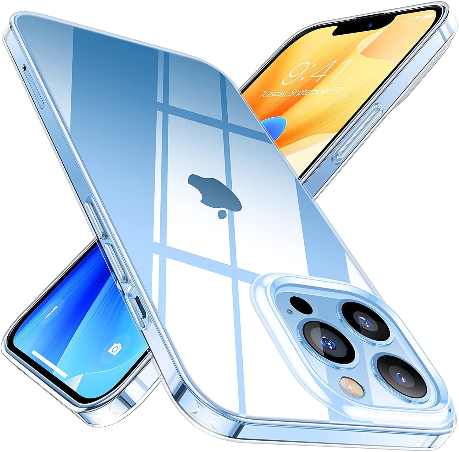 Entronix Heavy Duty Clear Case for Apple iPhone 13 Pro Max, [Yellow Resistant] Hard Back Cover