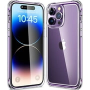 Entronix Clear Case for iPhone 14 Pro, Shockproof Slim Fit Transparent Hard Cover