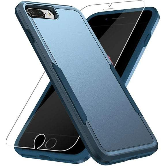 Entronix Heavy Duty Phone Case for Apple iPhone 8 Plus/7 Plus, 5.7 in, Blue