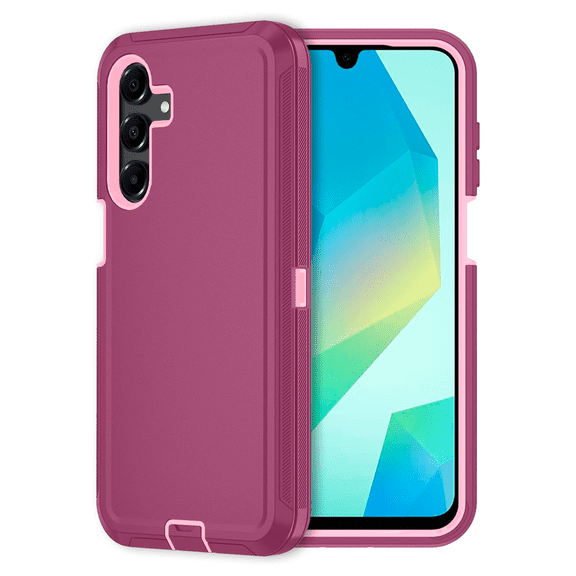 Entronix Heavy Duty Rugged Case Designed for Galaxy A16, Triple Layer Full-Body Protection, Purple