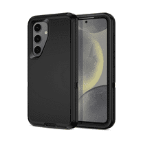 Entronix Heavy Duty Rugged Case for Galaxy S25 Shockproof Dustproof Durable Cover, Black