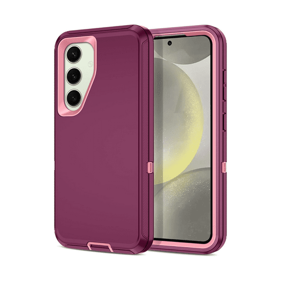 Entronix Heavy Duty Rugged Case for Galaxy S25 Shockproof Dustproof Durable Cover, Purple