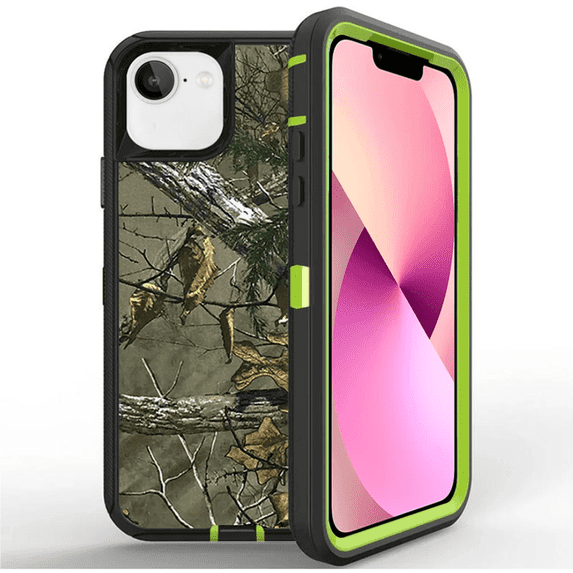 Entronix Heavy Duty Rugged Case for iPhone 16e, Triple Layer Shockproof Dustproof, Camo