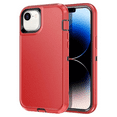 thumbnail image 1 of Entronix Heavy Duty Rugged Case for iPhone 16e, Triple Layer Shockproof Dustproof, Red, 1 of 5