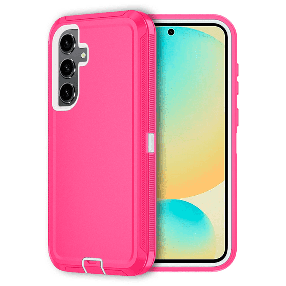 Entronix Heavy Duty Shockproof Case Designed for Galaxy S24 FE, Triple Layer Full-Body Protection, Pink