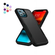 Entronix Heavy Duty Sleek Case Designed for iPhone 12 Pro Max, Shockproof Drop Protection, Black