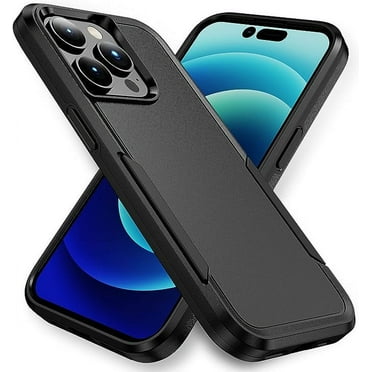 Entronix Heavy Duty Sleek Case designed for iPhone 15 Pro Max, Shockproof Drop Protection, Black