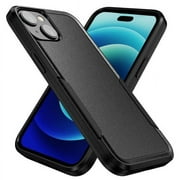 Entronix Heavy Duty Sleek Case designed for iPhone 15, Shockproof Drop Protection, Black